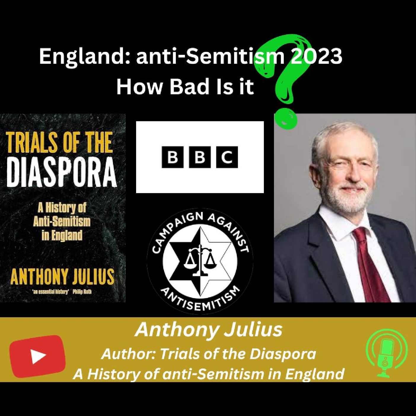 England anti-Semitism 2023 - How Bad Is It? - Anthony Julius - Author: Trials of the Diaspora
