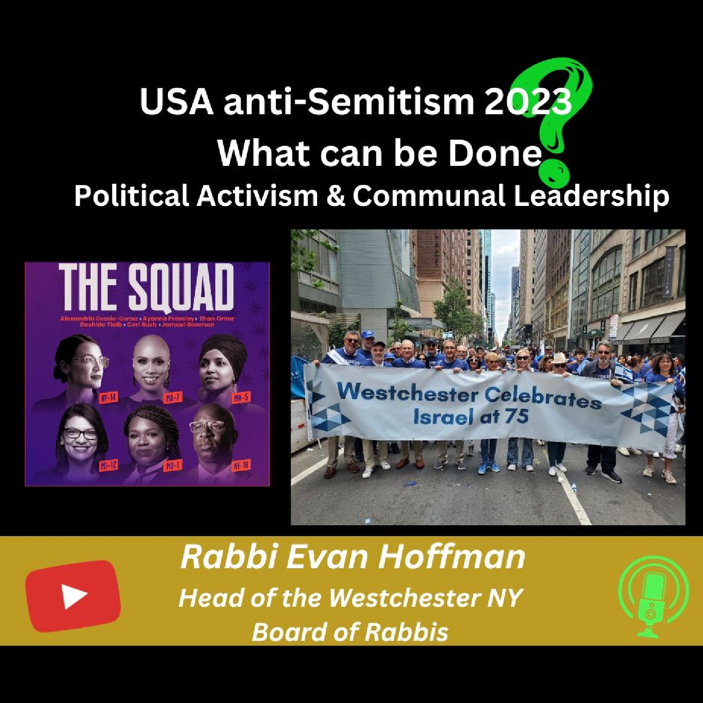 USA anti-Semitism - What Can Be Done? - Political Activism & Communal Leadership - Rabbi Evan Hoffman