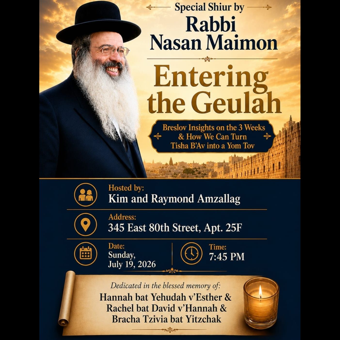 Entering the Geulah - Pre-Tisha B'Av Shiur (7-19-26) episode artwork