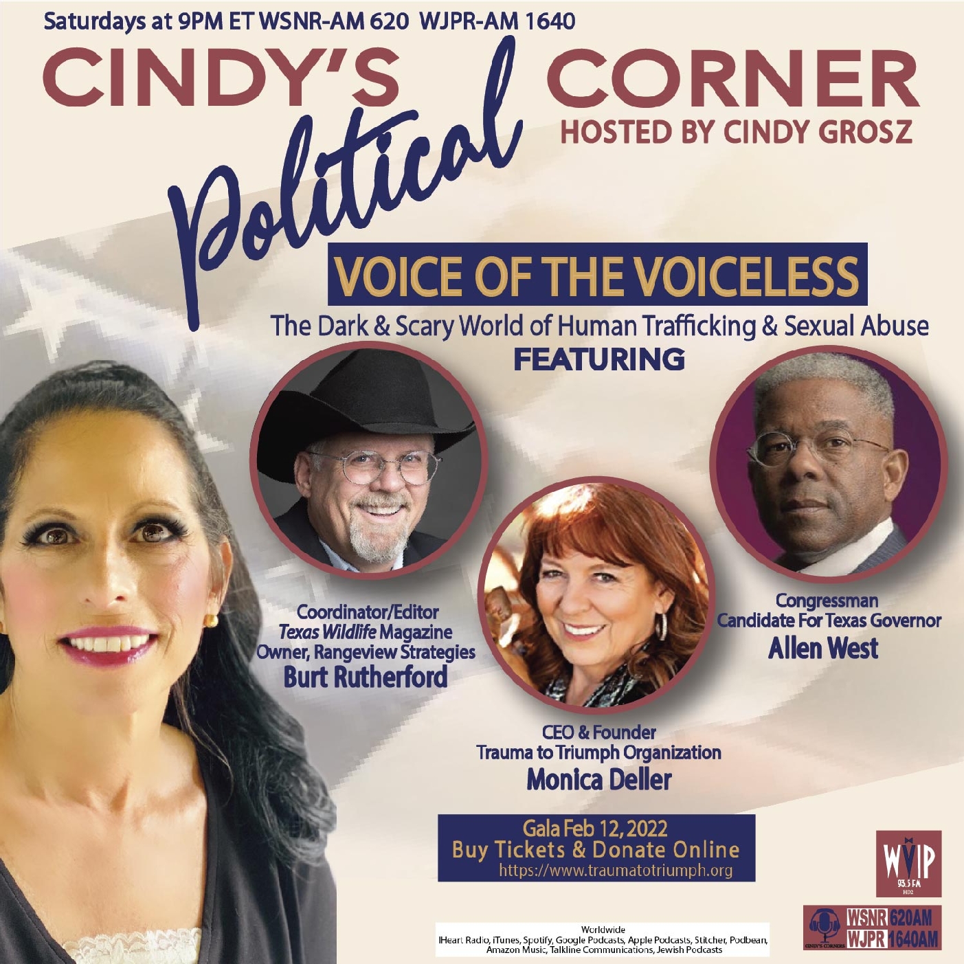 Cindy's Political Corner Highlights Trauma To Triumph's Work On Human Trafficking
